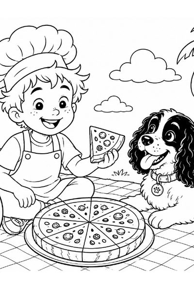 Coloring page: Watermelon Picnic
