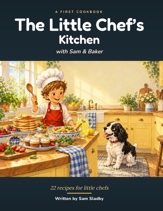 The Little Chef's Kitchen: A First Cookbook with Sam & Baker, front cover