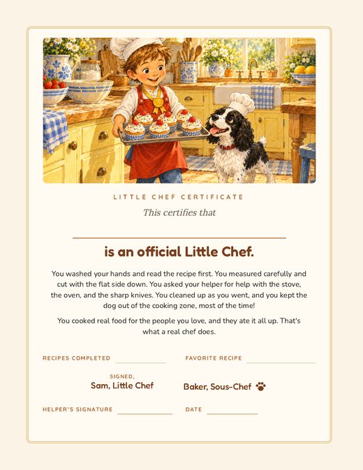 Page 68: the Little Chef certificate